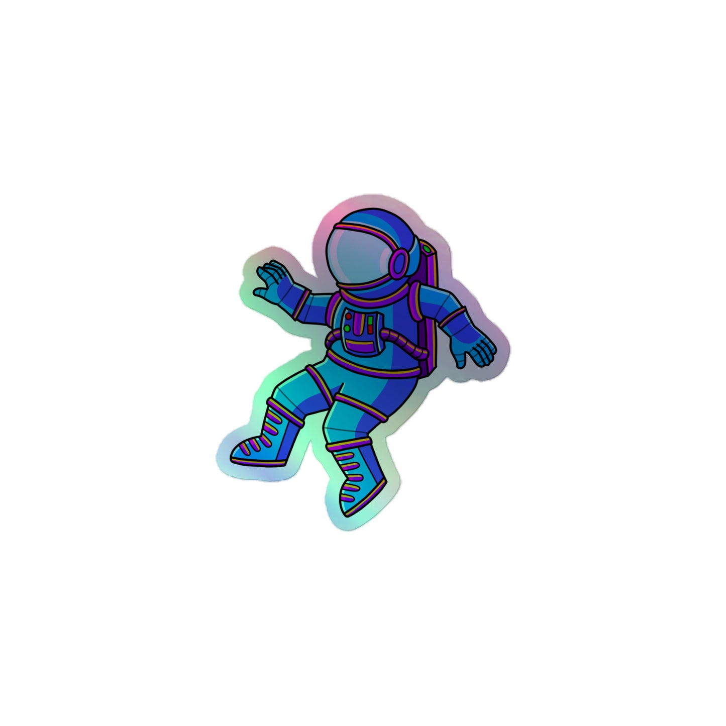 Astronaut Holographic Sticker